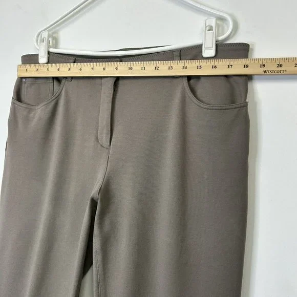 Chicos So Slimming Ponte Pants Womens Size 3 US 16 Taupe Tan Peyton - Picture 5 of 10
